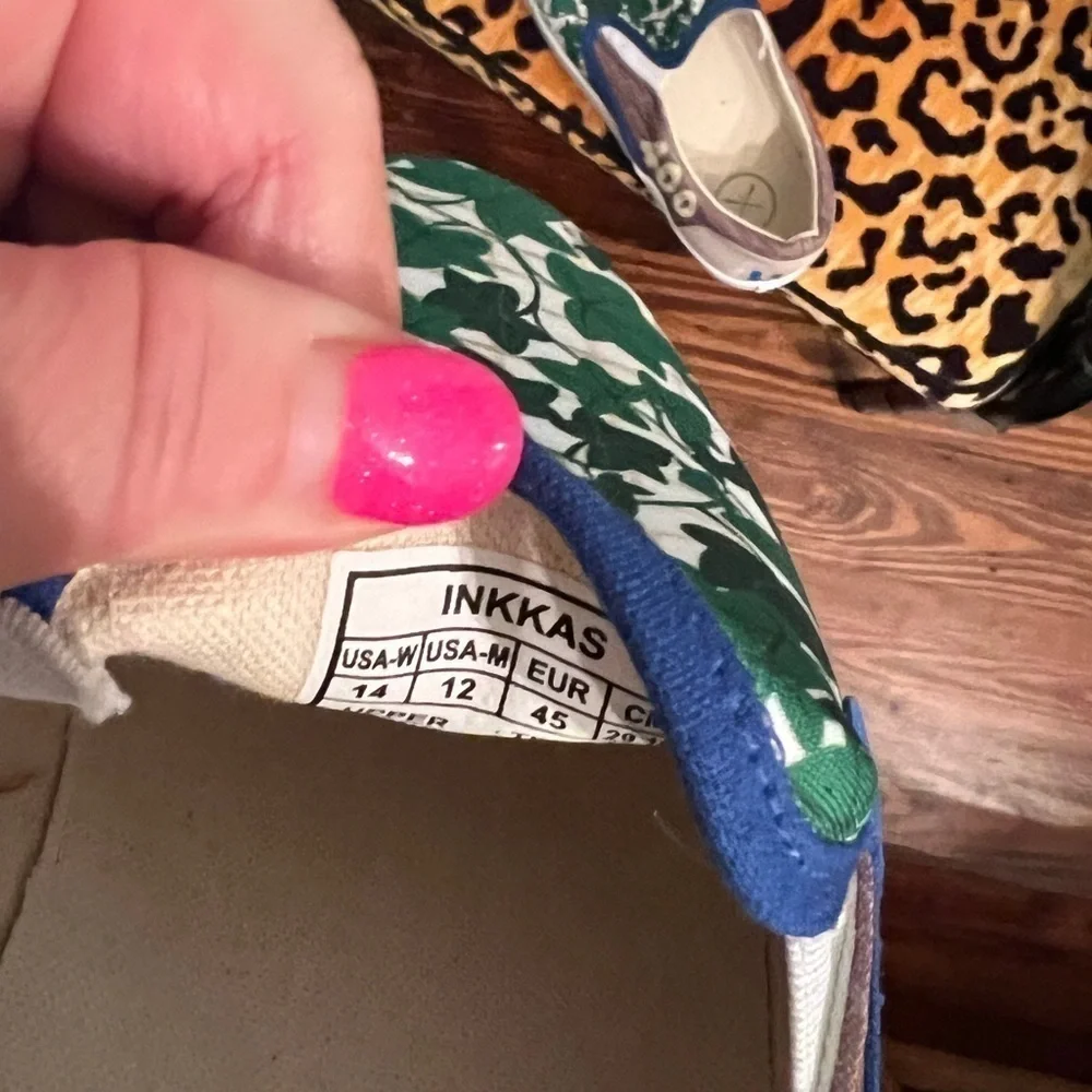 INKKAS Sneakers Trek Slip On Brick Leaf Chicago Green Blue Mens and Womens NEW